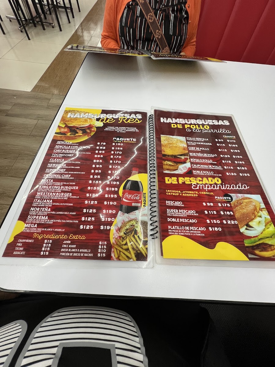 CHEF BURGER Menu - Image 1